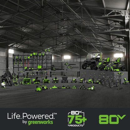 Greenworks 80V 25" Brushless Cordless ( Self-Propelled) Lawn Mower (75+ Compatible Tools), 5.0Ah Battery and Charger Included