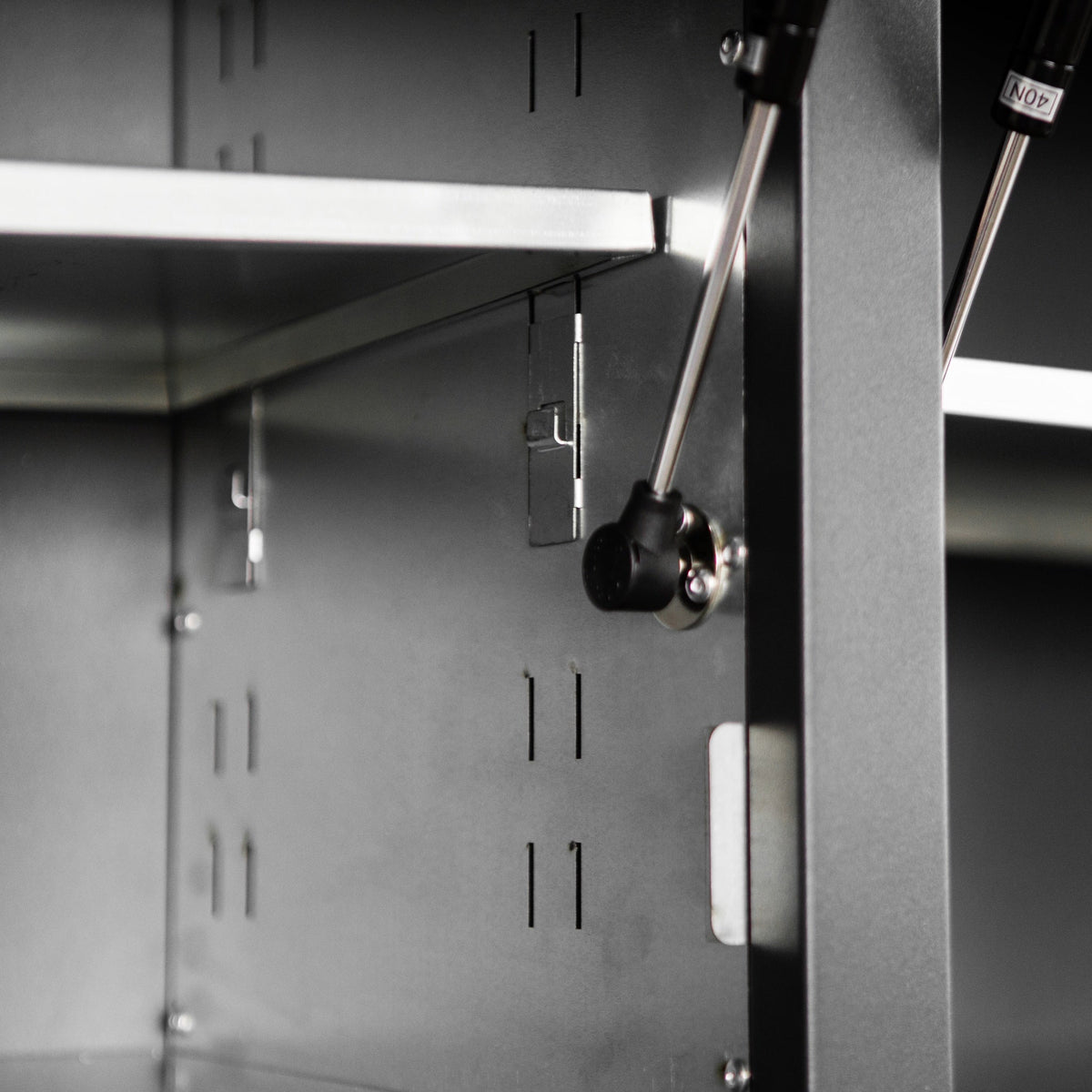 72-Inch Rolling Tool Chest Workstation with LED Lighting, Power Outlets and Overhead Cabinets