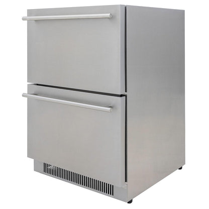Blaze 23.5-Inch 5.1 Cu. Ft. Outdoor Rated Double Drawer Refrigerator