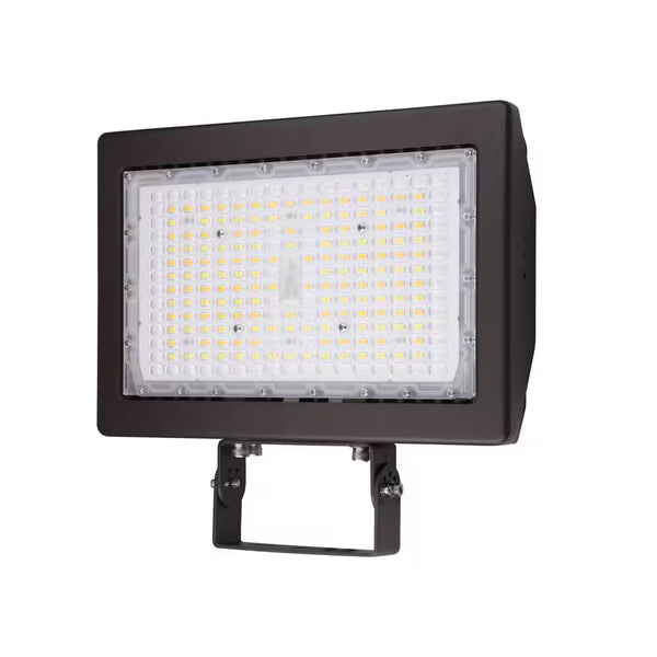 200-Watt Yoke Mount Line Voltage Bronze Outdoor Integrated LED Landscape Flood Light, Selectable Color 3000/4000/5000K