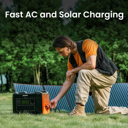 OUPES 2400 Portable Power Station,2232Wh Lifepo4 Battery,2400W AC Output, Fast Charge, Solar Generator for Camping,Emergency, RV, Off-Grid Living