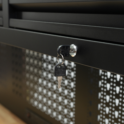 72-Inch Rolling Tool Chest Workstation with LED Lighting, Power Outlets and Overhead Cabinets