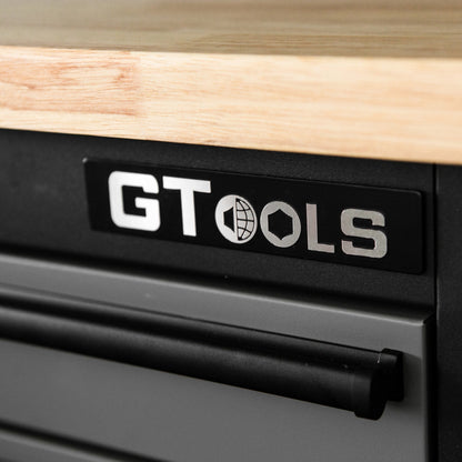 72-Inch Rolling Tool Chest Workstation with LED Lighting, Power Outlets and Overhead Cabinets