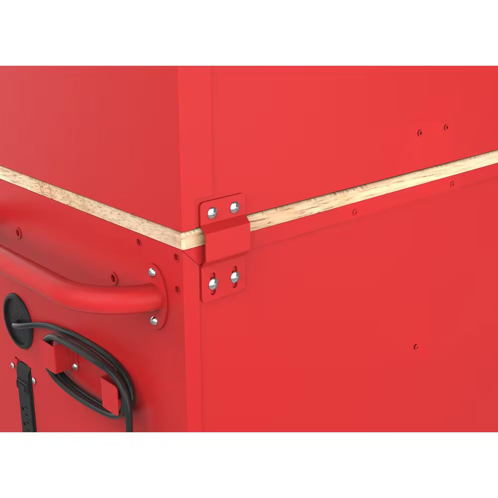 Modular Tool Storage 52 In. W Standard Duty Red Mobile Workbench Cabinet with 8-Drawer Top Tool Chest