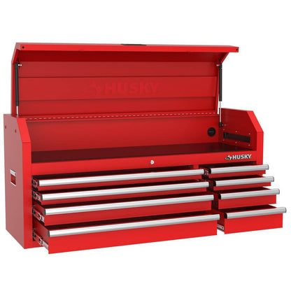 Modular Tool Storage 52 In. W Standard Duty Red Mobile Workbench Cabinet with 8-Drawer Top Tool Chest